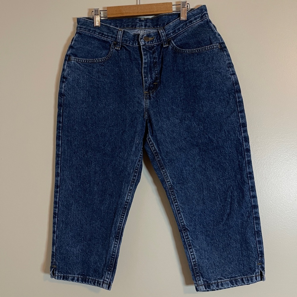 Riders Capri Jeans Womens 8P Blue Dark Wash 90s Y2K Vintage Revival Normcore